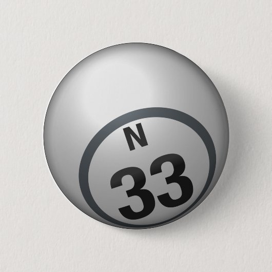 Bingoknopf N 33 Button (Vorderseite)