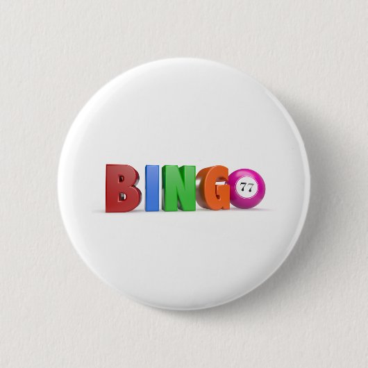 Bingokugeln mit Zahlen Set Button (Vorderseite)