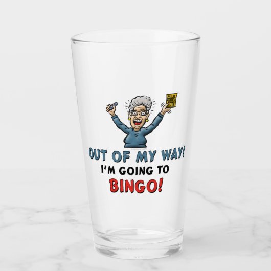 Bingoliebhaber Glas (Vorderseite)