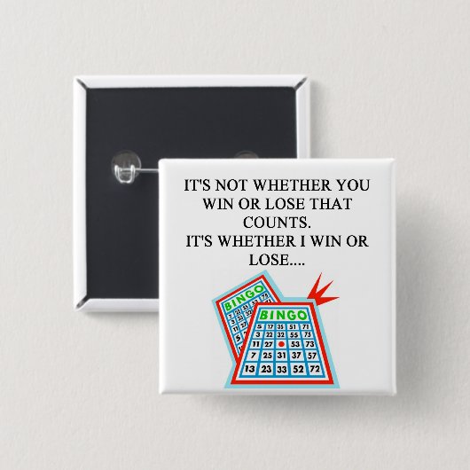 Bingospielergeschenke Button (Vorne & Hinten)