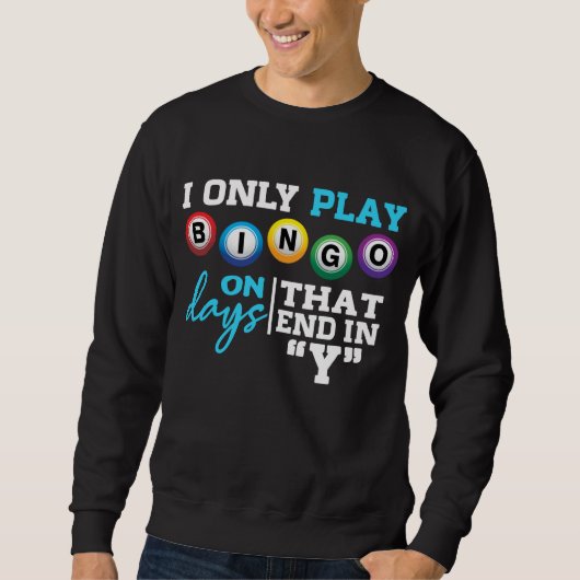 Bingoüchtige Oma Grandpa Bingo Gambling Sweatshirt (Vorderseite)