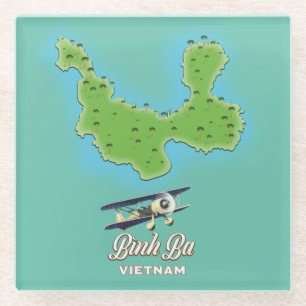 Bình Ba Island Karte Vietnam Karte Keramik Glasuntersetzer