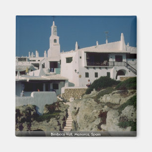 Binibeca Vell, Menorca, Spanien Magnet