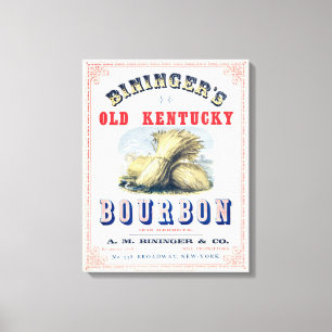 Bininger's Old Kentucky Bourbon 1849 Reserve. Leinwanddruck