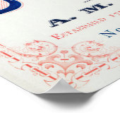 Bininger's Old Kentucky Bourbon 1849 Reserve. Poster (Ecke)