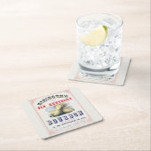 Bininger's Old Kentucky Bourbon 1849 Reserve. Rechteckiger Pappuntersetzer (Vor Ort)