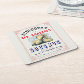 Bininger's Old Kentucky Bourbon 1849 Reserve. Rechteckiger Pappuntersetzer (angewinkelt)