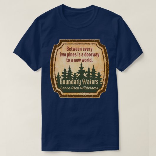 Binnengewässer Kanugebiet Wilderness s UU T-Shirt (Design vorne)
