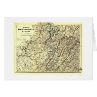 Binnenländische Eisenbahn-Karte 1883 West Virginia