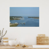 Binnenwasserstraße in Oak Island, NC - Druck Poster (Küche)