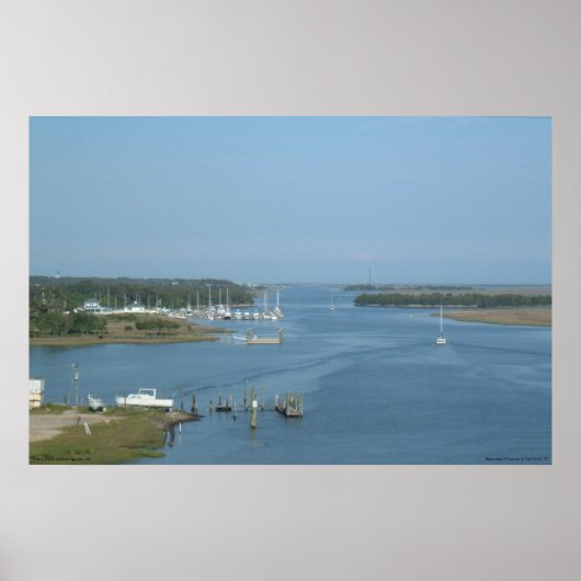 Binnenwasserstraße in Oak Island, NC - Druck Poster (Vorne)