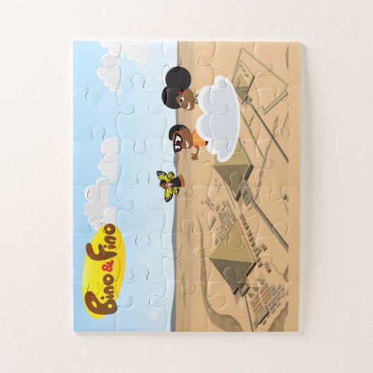 Bino und Fino Ägypten Pyramiden Kinder Jigsaw Puzz Puzzle (Vertikal)