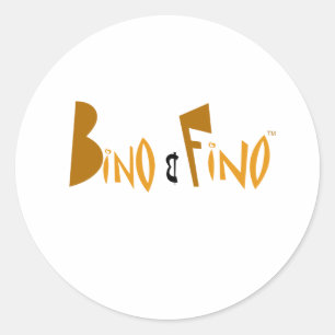 Bino und Fino Logo Runder Aufkleber