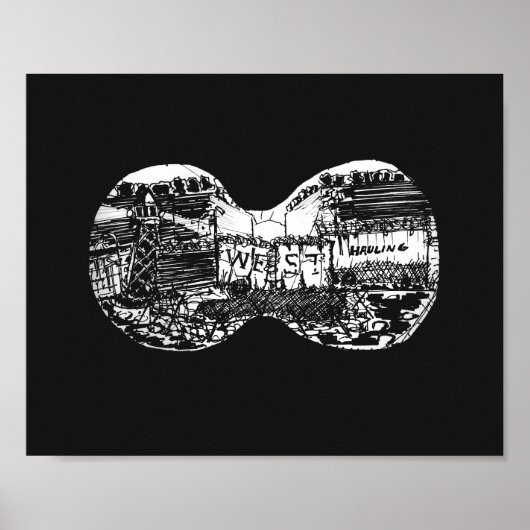 Binocular view to the west poster (Vorne)