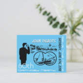 Binoculars Sailboat 60. Geburtstag Save the Date Ankündigungspostkarte (Stehend Vorderseite)