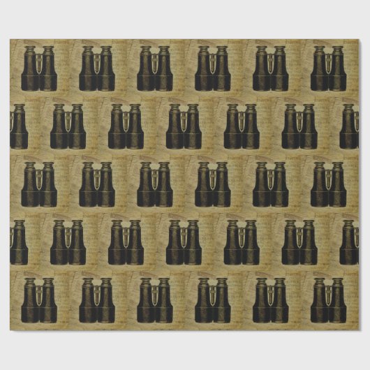 Binoculars Vathers Day Geburtstag Geschenkpapier (Flach)