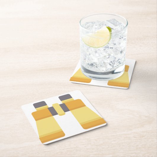 Binokulare Rechteckiger Pappuntersetzer (Vor Ort)