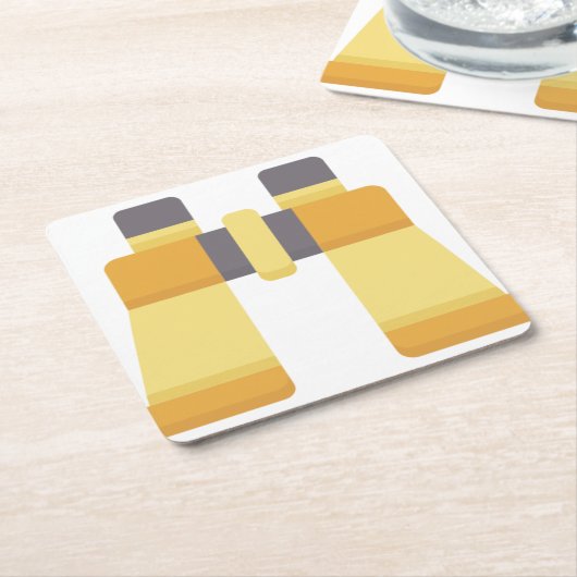 Binokulare Rechteckiger Pappuntersetzer (angewinkelt)