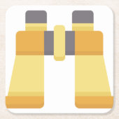 Binokulare Rechteckiger Pappuntersetzer (Vorderseite)