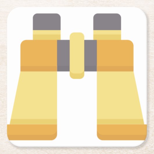 Binokulare Rechteckiger Pappuntersetzer (Vorderseite)