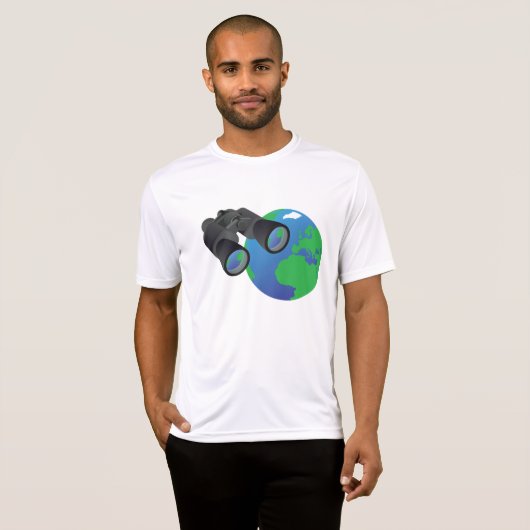 Binokulare und Erd-Mens aktiv T-Shirt (Vorne ganz)
