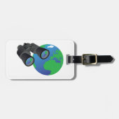 Binokulare und Erde Gepäckanhänger (Vorderseite horizontal)