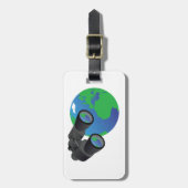 Binokulare und Erde Gepäckanhänger (Vorderseite vertikal)