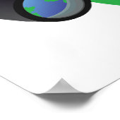 Binokulare und Erdplakate Poster (Ecke)