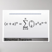 Binomial Theorem Formel Math Poster (Vorne)