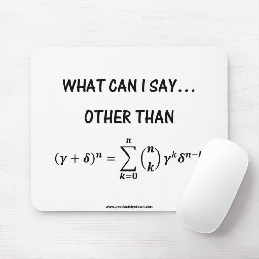 Binomial Theorem Mousepad (Mit Mouse)