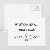 Binomial Theorem Postkarte (Vorne/Hinten)