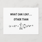 Binomial Theorem Postkarte (Vorderseite)