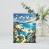 Bintan Insel Indonesien Postkarte (Stehend Vorderseite)