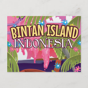 Bintan Insel Indonesien Reiseplakat Postkarte