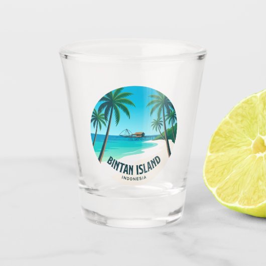 Bintan Insel Indonesien Schnapsglas (Vorderseite)