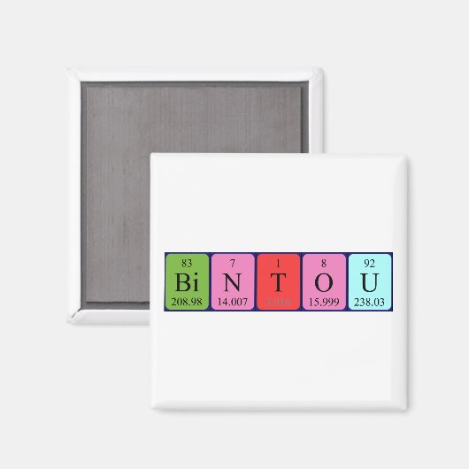 Bintou Periodenmagnet Magnet (Vorderseite/Rückseite)