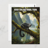 Binturong in Khao Sok National Park Thailand Postkarte (Vorne/Hinten)
