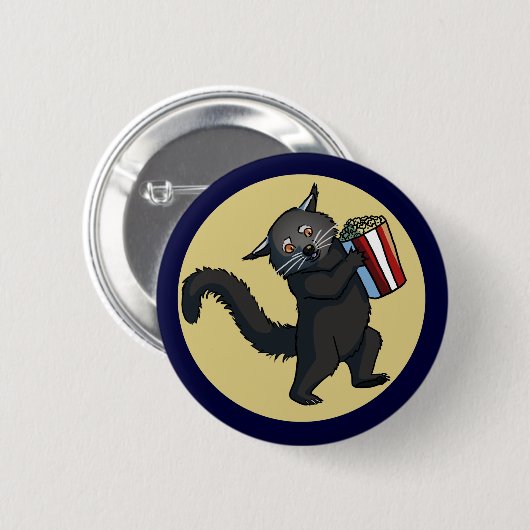 Binturong Popcorn-Knopf Button (Vorne & Hinten)