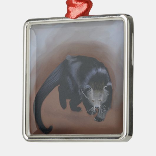 Binturong Silbernes Ornament (Links)