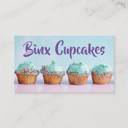 Binx Cupcakes Business Card Visitenkarte (Vorderseite)