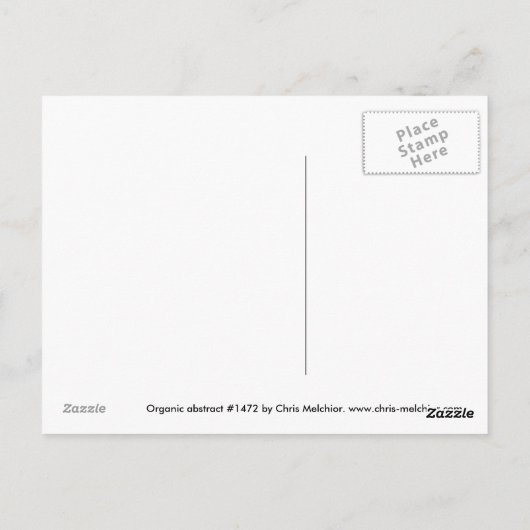 Bio Abstrac #1472 Postkarte (Rückseite)