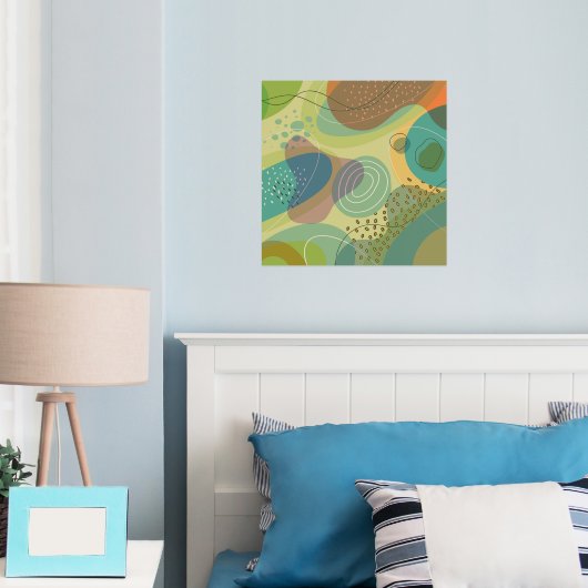 Bio Abstrakte Formen Foliendrucke (In Situ (Schlafzimmer))