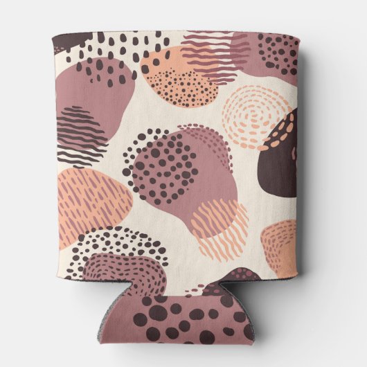 Bio, Abstrakte Formen, rot braun. Dosenkühler (Rückseite)