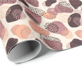 Bio, Abstrakte Formen, rot braun. Geschenkpapier (Rolleneckpunkt)
