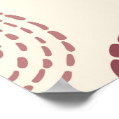 Bio, Abstrakte Formen, rot braun. Poster (Ecke)