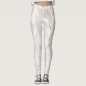 Bio Abstrakte Leaf-Design-Leggings Leggings (Vorderseite)