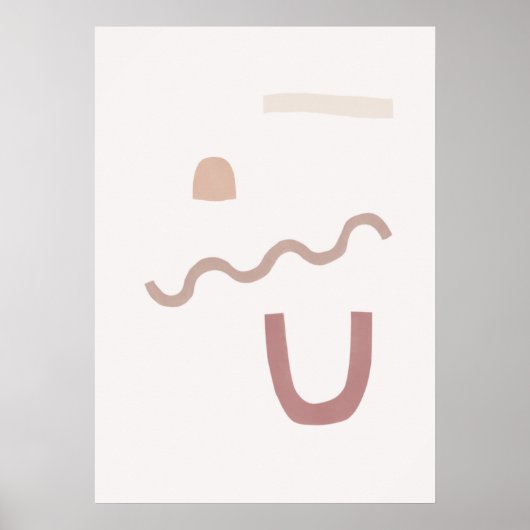 Bio Abstrakte Minimalistisch Art Neutrale Farben Poster (Vorne)