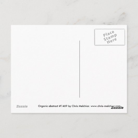 Bio abstrakte Nummer 1469 Postkarte (Rückseite)