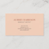 Bio Abstrakter moderner Braun Visitenkarte (Rückseite)