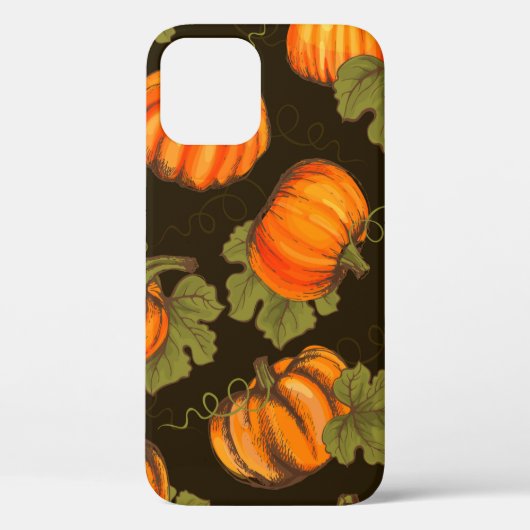 Bio Agrargemüse nahtlos mit orangefarbenem Case-Mate iPhone Hülle (Rückseite)